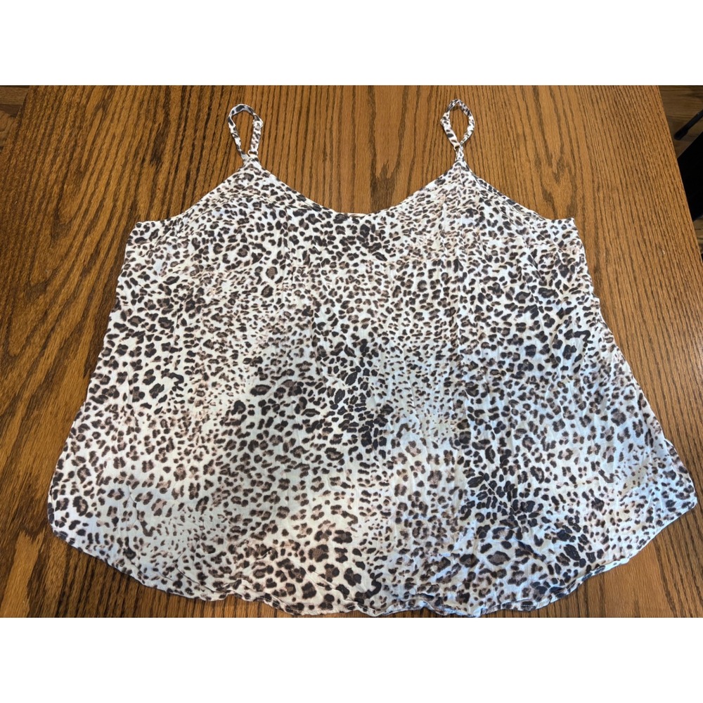 Torrid Womens Plus Size 4 Leopard Print Cami V-Neck Spaghetti Strap Tank Top